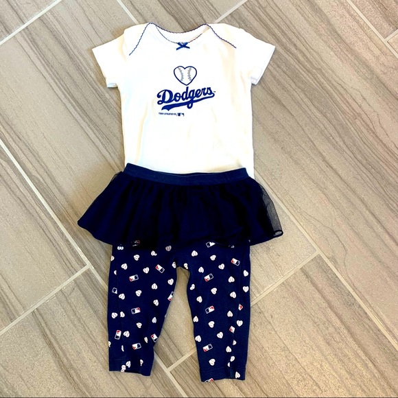 MLB Other - LA Dodgers Baby Outfit Onesie with skirt pants